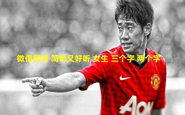 微信网名 简单又好听 女生 三个字 两个字